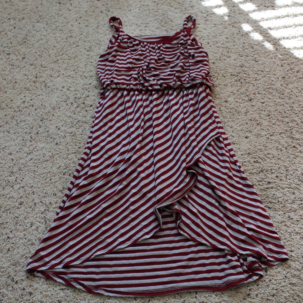 High-Low Striped Dress